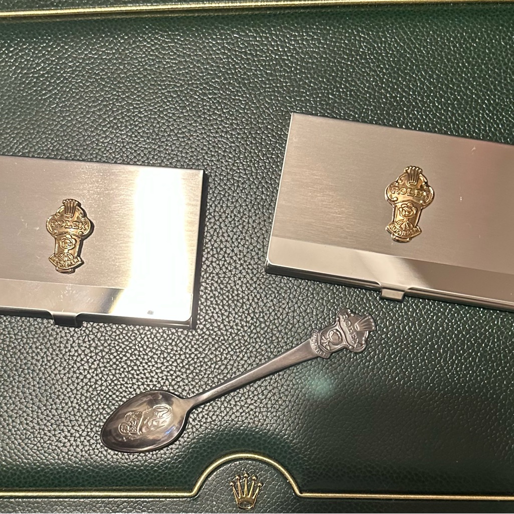 Rolex Business Card Holder With 24k Plated RolexBucherer Emblem